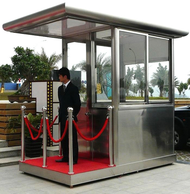 Waterproof Rustproof Sentry Box , Entrance / Exit Factory Security Guard Booths