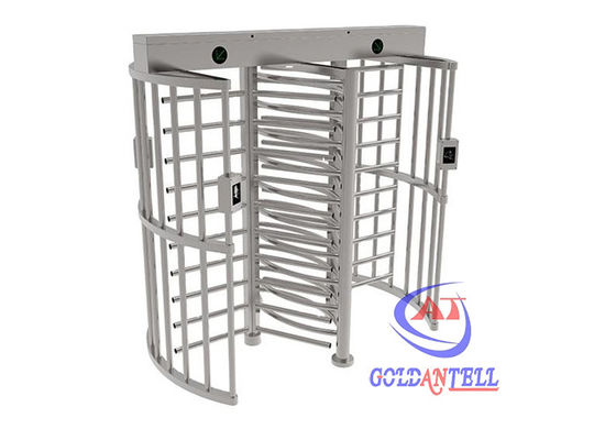 Double Lane Full Height Turnstile Gate With RFID Card / Face Recognition For Stadium Prison