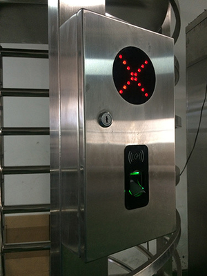 Two door access Prison Full Height turnstile security gates RFID card and Fingerprint Control