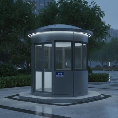 IP54 Waterproof Rating Round Security Booth 1500x2400mm Customized Size Durable Guard Shelter for Outdoor Protection