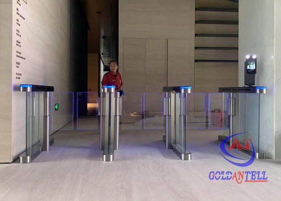 Optical Face Scanner Swing Barrier Gate RFID Bi Directional Pass Barrier System