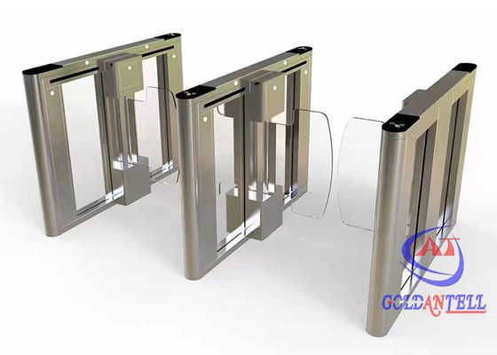 100mm Wide Slim Swing Turnstile Barrier Fast Passage Automatic RFID Reader For Lobby