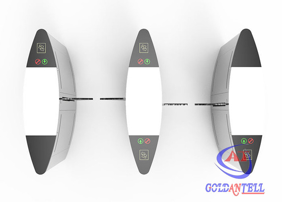 Fast Speed Security Flap Turnstile Gate With Face Recognition / RFID Access Control