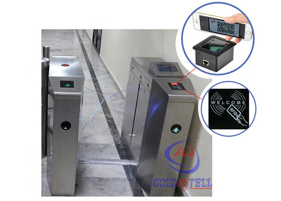 Electromagnetic turnstile mechanism scanner code qr door open for university channel