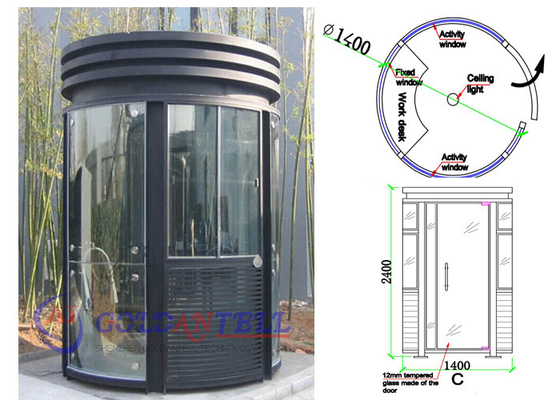 Umweltfreundlicher Sicherheitsbeamte Cabin Working Room fabrizierte anti- Taifun vor
