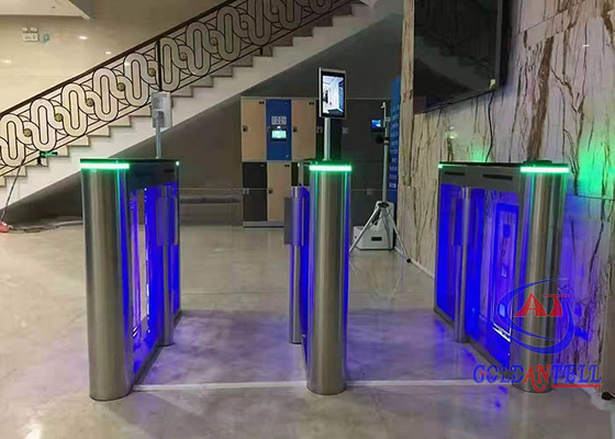 Schmale Lobby-Doppelbewegungsgeschwindigkeits-Tor-Drehkreuz-Schwingen-Sperren-Digital-Zugriffskontrollsystem