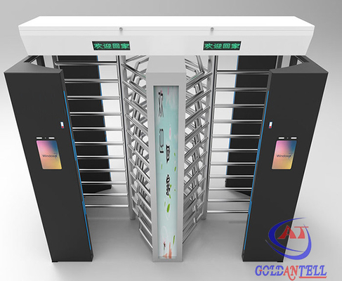 304 SUS RFID Karten-QR Code-drehendes GesichtsDrehkreuz 90/120 Grad volle Höhen-im Freien