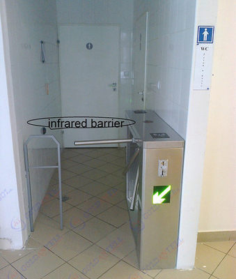 Nicht rostendes Stahlbi-Richtungsstativ-Drehkreuz-Tor-Fußgänger mit Rfid-Leser
