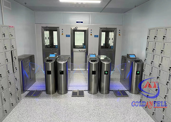 Reinraum-Eingangs-Personal ESD-Prüfvorrichtungs-Klappen-Drehkreuz-Tor für Handgelenk-und Fuß-Bügel