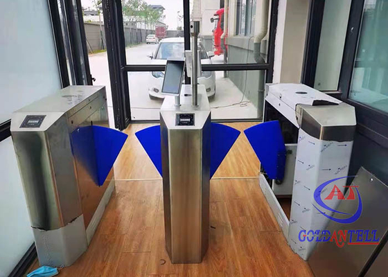 Automatischer Leser der Körper-Entdeckungs-Drehkreuz-Klappen-Sperren-304 SS der Gesichtserkennungs-RFID