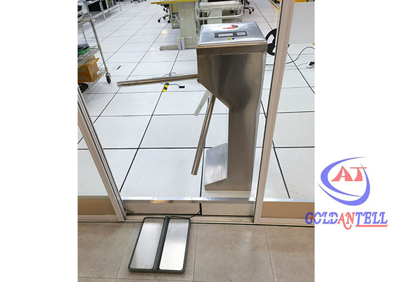 Elektrisches automatisches vertikales Stativ-Drehkreuz-Tor mit Kartenleser ESD-Fuß-Kontrolleur