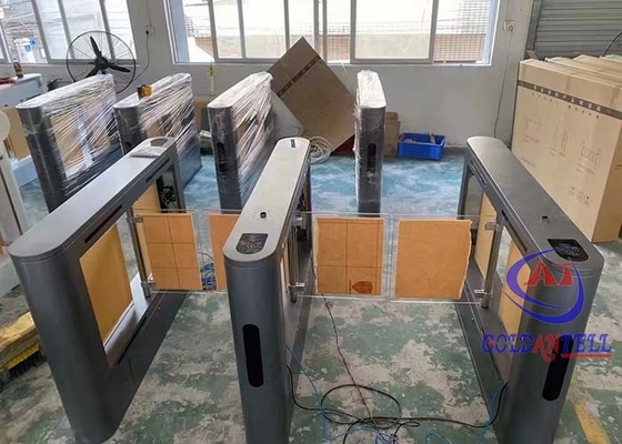 Edelstahl-mechanisches Drehkreuz-zweispurige Zugangskontroll-Drehkreuze für Supermarkt