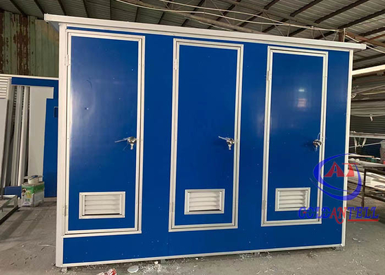 1,1 x 3,0 x 2,3 Meter-Dreipersonentoiletten-Duschkabine-beweglicher Ticketstand im Freien
