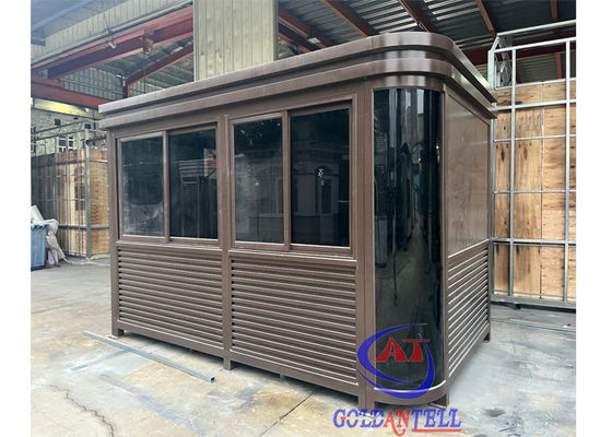 Custom Size & Color Portable Security Guard Cabin Channel Steel Tempered Glass Structure