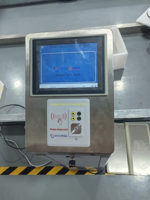 8 Zoll Bildschirm Esd Tester mit Handgelenk Gürtel Schuh Anti-statischer Tester für Labor und Fabrik