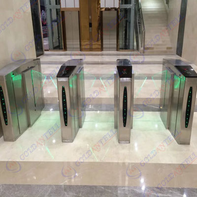 304 Stainless Steel Flap Barrier Gate 1200mm with Barcode System