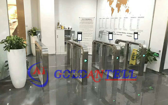Compact 304 Stainless Steel Swing Barrier Gate with 0.2s Open/Close Time and RS485 Communication