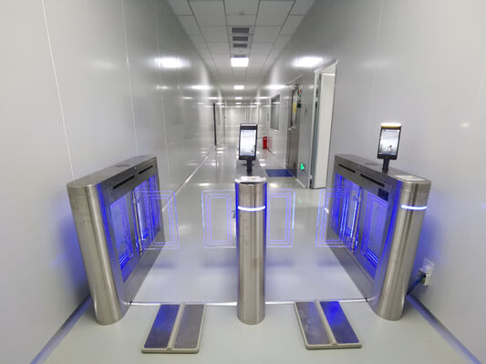 Waterproof Indoor & Outdoor Pedestrian Biometric Access Control Turnstile Gate Swing Barrier Facial Recognition Turnstiles