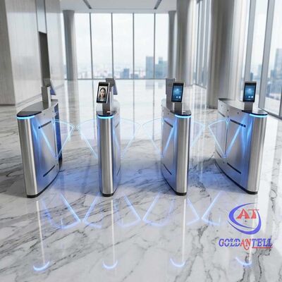 AI Vision Deep Learning Face Recognition Flap Barrier Gate Intelligent Building Automation Access Control System CE