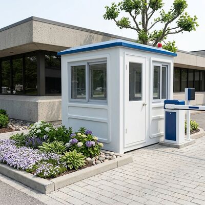 Steel Plate Roof Security Guard House Approximately 200 to 500 Kilograms Weight Designed for Security Applications