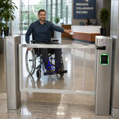 OEM 90CM Großpassage RFID Zugangskontrolle Behinderter Zugang Schwingtor