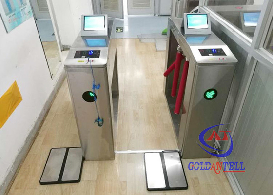 Esd-Stativ-Drehkreuz-Zugriffskontrollsystem mit Toren Fuß-Pedal-u. 8 Zoll-Computer ESD Teste
