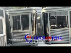 Massivstahl vorgefertigte Wachkammer vorübergehend benutzerdefiniertes Logo